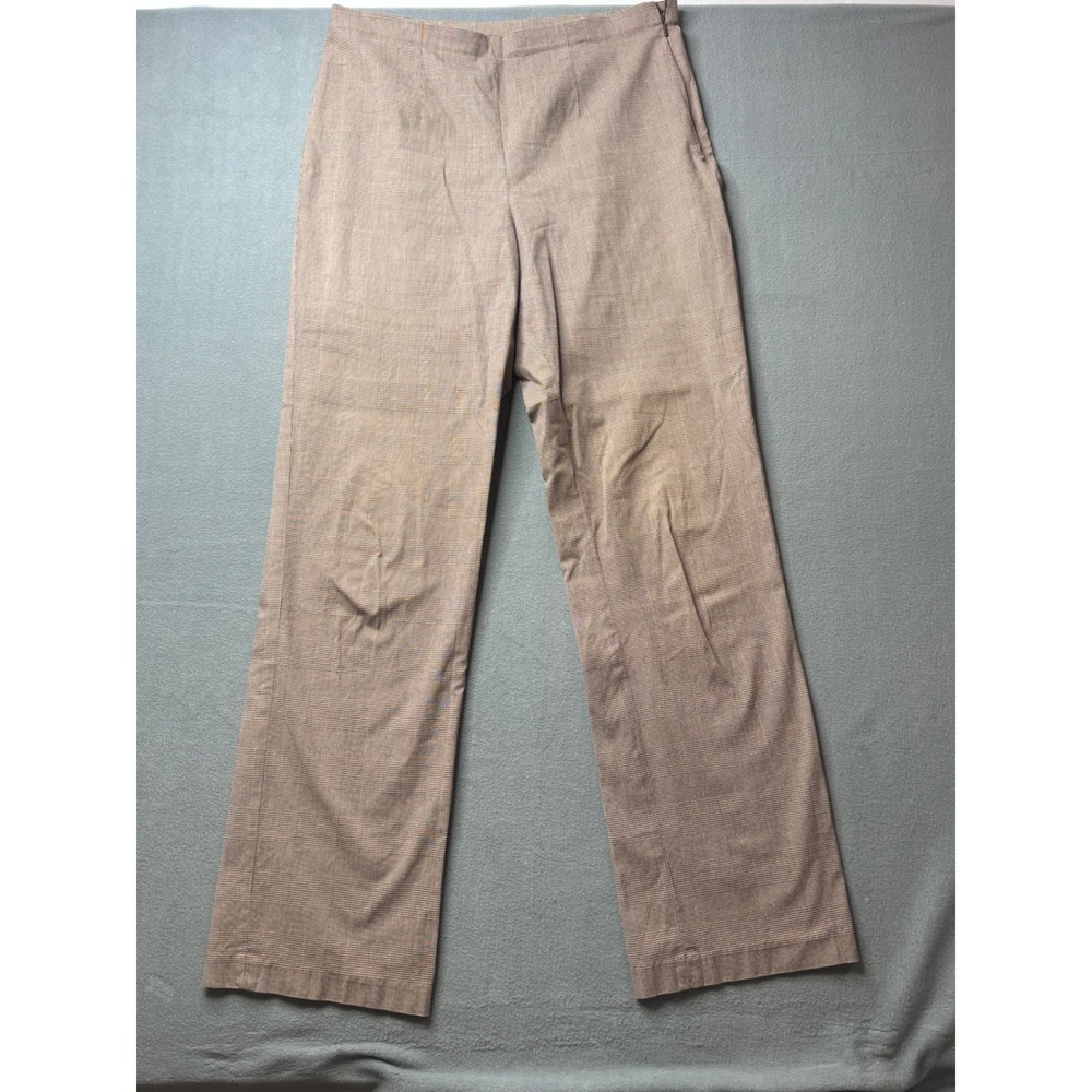 Eddie Bauer Plaid Side Zip Straight Leg Trousers Sz 14T Dark Academia Office